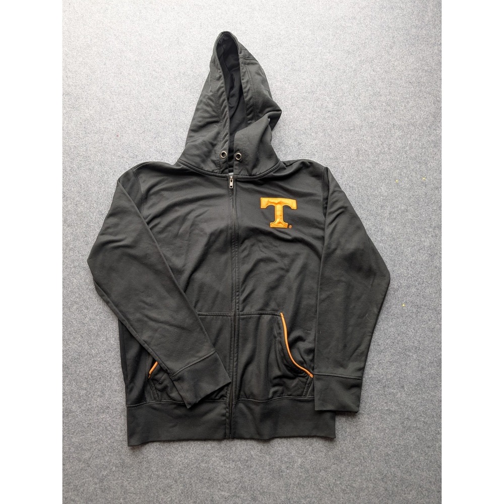 Colosseum Tennessee Volunteers Black Zip Up Hoodie Small No Drawstring